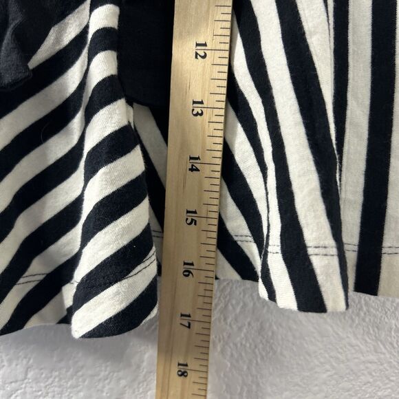 Monteau Chevron Striped Black and White Blouse - Picture 7 of 9
